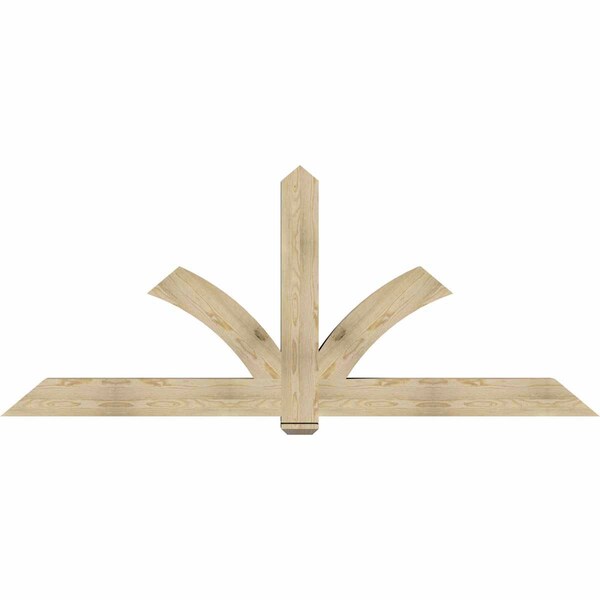 Ekena Millwork Redmond Rough Sawn Timber Gable Bracket, Douglas Fir, 96"W x 40"H x 6"D x 6"F, 10/12 Pitch GBW096X40X0606RED00RDF - main
